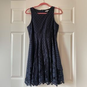 Navy blue lace dress